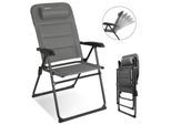 HOMECALL Campingstuhl Gartenstuhl Klappbar, Textilene gepolstert mit Quick-Dry-Schaum, 5 fach Verstellbarer Rückenlehne, bis 150kg