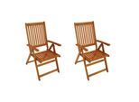 DEGAMO Klappsessel LAGO 2-er Set, 8-fach verstellbar, Eukalyptus geölt