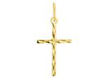Kreuzanhänger AMOR "2013504", gold (gelbgoldfarben), Schmuckanhänger, Damen, Gelbgold 375, 0,29 g, Made in Germany