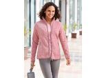 Fleecejacke CASUAL LOOKS, Damen, Gr. 50, rosa (hortensie, rosenholz, bedruckt), 100% Polyester, meliert, Jacken Fleecejacke