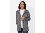 Fleecejacke CASUAL LOOKS, Damen, Gr. 38, grau (grau, meliert), 100% Polyester, Paspelierung:100% Polyester, meliert, Jacken Fleecejacke