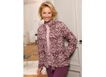 Fleecejacke CLASSIC BASICS, Damen, Gr. 48, schlamm, burgund, bedruckt, 100% Polyester, gemustert, mehrfarbig, Jacken Fleecejacke
