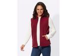 Fleeceweste CASUAL LOOKS, Damen, Gr. 50, rot (dunkelrot), 100% Polyester, unifarben, Westen Fleeceweste