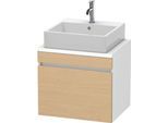 Duravit DuraStyle Konsolenwaschtischunterbau wandhängend Natur Eiche & Weiß Matt 600x478x512 mm - DS DS530003018