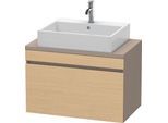 Duravit DuraStyle Konsolenwaschtischunterbau wandhängend Natur Eiche & Basalt Matt 800x478x512 mm - DS530203043