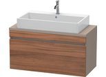 Duravit DuraStyle Konsolenwaschtischunterbau wandhängend Nussbaum & Basalt Matt 1000x478x512 mm - DS DS530407943