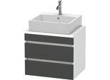 Duravit DuraStyle Konsolenwaschtischunterbau wandhängend Graphit & Weiß Matt 600x478x512 mm - DS5305 DS530504918
