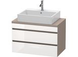 Duravit DuraStyle Konsolenwaschtischunterbau wandhängend Weiß & Basalt Hochglanz & Matt 800x478x512 DS530702243