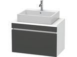 Duravit DuraStyle Konsolenwaschtischunterbau wandhängend Graphit & Weiß Matt 800x478x512 mm - DS5302 DS530204918