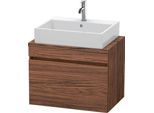 Duravit DuraStyle Konsolenwaschtischunterbau wandhängend Nussbaum dunkel Matt 700x478x512 mm - DS530 DS530102121