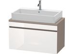 Duravit DuraStyle Konsolenwaschtischunterbau wandhängend Weiß & Basalt Hochglanz & Matt 900x478x512 DS530302243
