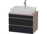 Duravit DuraStyle Konsolenwaschtischunterbau wandhängend Eiche Schwarz & Basalt Matt 700x478x512 mm DS530601643