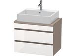 Duravit DuraStyle Konsolenwaschtischunterbau wandhängend Weiß & Basalt Hochglanz & Matt 700x478x512 DS530602243