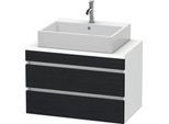 Duravit DuraStyle Konsolenwaschtischunterbau wandhängend Eiche Schwarz & Weiß Matt 800x478x512 mm - DS530701618