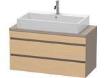 Duravit DuraStyle Konsolenwaschtischunterbau wandhängend Natur Eiche & Basalt Matt 1000x478x512 mm - DS530903043