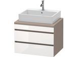 Duravit DuraStyle Konsolenwaschtischunterbau wandhängend Weiß & Basalt Hochglanz & Matt 700x548x512 DS531602243