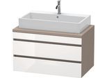 Duravit DuraStyle Konsolenwaschtischunterbau wandhängend Weiß & Basalt Hochglanz & Matt 900x548x512 DS531802243