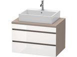 Duravit DuraStyle Konsolenwaschtischunterbau wandhängend Weiß & Basalt Hochglanz & Matt 800x548x512 DS531702243