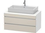 Duravit DuraStyle Konsolenwaschtischunterbau wandhängend Taupe & Weiß Matt 1000x548x512 mm - DS53190 DS531909118