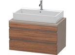 Duravit DuraStyle Konsolenwaschtischunterbau wandhängend Nussbaum & Basalt Matt 900x548x512 mm - DS5 DS531807943