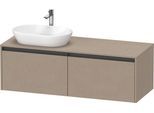 Duravit Ketho.2 Konsolenwaschtischunterbau wandhängend Leinen Matt 1400x550x459 mm - K24888L75750000 K24888L75750000