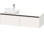 Duravit Ketho.2 Konsolenwaschtischunterbau wandhängend Weiß Supermatt 1600x550x459 mm - K24889L84840 K24889L84840000
