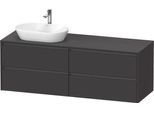 Duravit Ketho.2 Konsolenwaschtischunterbau wandhängend Graphit Supermatt 1600x550x568 mm - K24899L80 K24899L80800000
