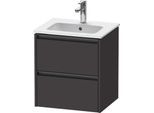 Duravit Ketho.2 Waschtischunterbau wandhängend Graphit Supermatt 510x420x549 mm - K25261080800000 K25261080800000