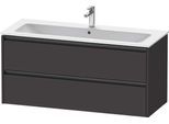 Duravit Ketho.2 Waschtischunterbau wandhängend Graphit Supermatt 1210x480x550 mm - K25265080800000 K25265080800000