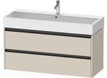 Duravit Ketho.2 Waschtischunterbau wandhängend Taupe Supermatt 1184x460x549 mm - K25279083830000 K25279083830000