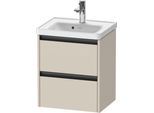 Duravit Ketho.2 Waschtischunterbau wandhängend Taupe Supermatt 484x375x549 mm - K25280083830000 K25280083830000