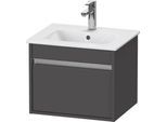 Duravit Ketho Waschtischunterbau wandhängend Graphit Matt 500x412x410 mm - KT640404949 KT640404949