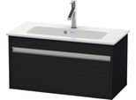 Duravit Ketho Waschtischunterbau wandhängend Eiche Schwarz Matt 800x385x410 mm - KT642301616 KT642301616