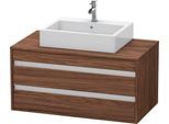 Duravit Ketho Konsolenwaschtischunterbau wandhängend Nussbaum dunkel Matt 1000x550x496 mm - KT665502 KT665502121
