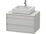 Duravit Ketho Konsolenwaschtischunterbau wandhängend Betongrau Matt 800x550x496 mm - KT665400707 KT665400707