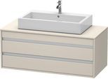 Duravit Ketho Konsolenwaschtischunterbau wandhängend Taupe Matt 1200x550x496 mm - KT665609191 KT665609191