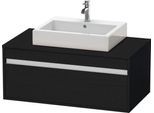 Duravit Ketho Konsolenwaschtischunterbau wandhängend Eiche Schwarz Matt 1000x550x426 mm - KT66950161 KT669501616