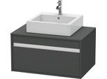 Duravit Ketho Konsolenwaschtischunterbau wandhängend Graphit Matt 800x550x426 mm - KT669404949 KT669404949