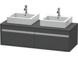 Duravit Ketho Konsolenwaschtischunterbau wandhängend Graphit Matt 1400x550x426 mm - KT6697B4949 KT6697B4949