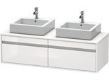 Duravit Ketho Konsolenwaschtischunterbau wandhängend Weiß Hochglanz 1400x550x426 mm - KT6697B2222 KT6697B2222