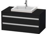 Duravit Ketho Konsolenwaschtischunterbau wandhängend Eiche Schwarz Matt 1000x550x496 mm - KT67550161 KT675501616