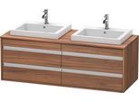 Duravit Ketho Konsolenwaschtischunterbau wandhängend Nussbaum Matt 1400x550x496 mm - KT6757B7979 KT6757B7979