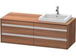 Duravit Ketho Konsolenwaschtischunterbau wandhängend Nussbaum Matt 1400x550x496 mm - KT6757R7979 KT6757R7979