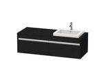 Duravit Ketho Konsolenwaschtischunterbau wandhängend Eiche Schwarz Matt 1400x550x426 mm - KT6797R161 KT6797R1616