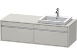 Duravit Ketho Konsolenwaschtischunterbau wandhängend Betongrau Matt 1400x550x426 mm - KT6797R0707 KT6797R0707