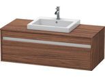 Duravit Ketho Konsolenwaschtischunterbau wandhängend Nussbaum dunkel Matt 1200x550x426 mm - KT679602 KT679602121