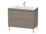 Duravit L-Cube c-bonded Set bodenstehend Flanell Grau Seidenmatt 1000x480x698 mm - LC6938O9090 LC6938O9090