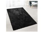 floordirekt Shaggy-Teppich Prestige Schwarz