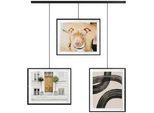 Umbra Collagen-Bilderrahmen , Schwarz , Metall, Glas , 3-teilig , 2.5x73x82 cm , Bilder & Rahmen, Bilderrahmen, Metallrahmen