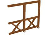 Carport-Seitenwand SKANHOLZ "Andreaskreuz", braun (nussbaum), B:255cm H:210cm, Holzwerkstoff, Gartenhaus-Seitenwände